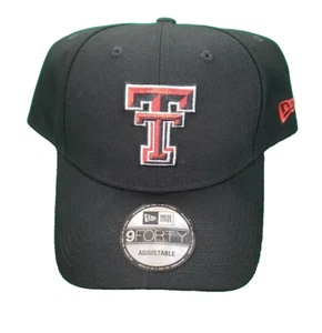 TEXAS TECH RED RAIDERS NCAA NEW ERA 9FORTY THE LEAGUE STRAPBACK HAT CAP BLACK - Picture 1 of 2