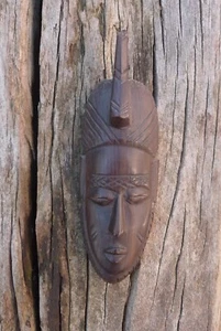 Masque semainier africain en bois d'ébène - Art Africain - Imagen 1 de 2