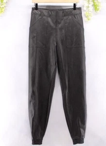 Spanx Damen Kunstleder Jogginghose L/G schwarz Gummibund Taschen - Bild 1 von 7