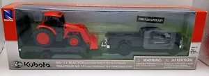 Kubota M5-111 Pull Back Tractor w/Bucket Trailer & Black F250 Ford Pickup - Picture 1 of 7