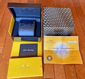 Breitling Empty watch Box Good condition with Manual & Warranty #T49 - Picture 1 of 16