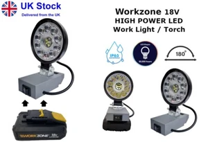 Workzone Cordless HIGH POWER LED Work Area Light Torch for Workzone 18V Battery - Picture 1 of 3