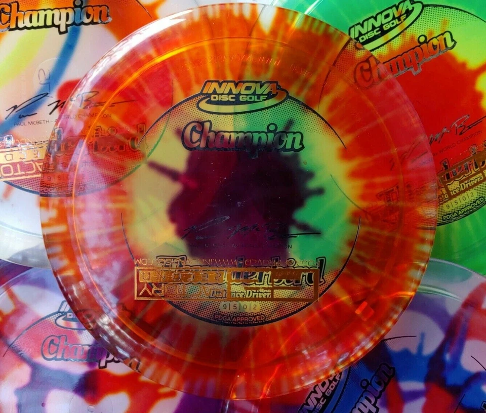 (1) New Innova I-Dye Champion Thunderbird F2 4x World Paul Mc Beth Run Disc Golf - Image 1 of 1
