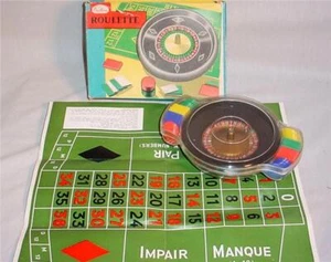 VINTAGE CRESTLINE MINIATURE ROULETTE WHEEL GAME - Picture 1 of 1