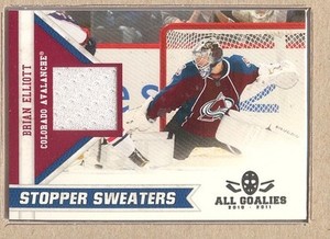 Brian Elliott  2010-11 Panini All Goalies Stopper Sweaters (White)