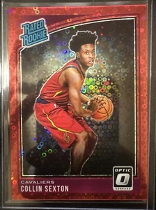 2018 Optic Collin Sexton Red Disco #85/85 SP Rookie Last On Print Cavs - Bild 1 von 5