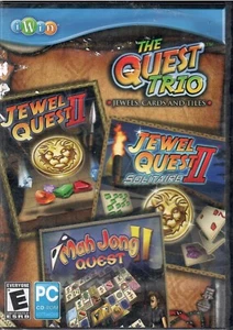 The Quest Trio (PC, 2010) Jewel Quest II Solitaire, Mah Jong Quest - Sellado - Imagen 1 de 2