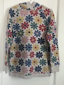 Hanna Andersson girls 120 6-7 multi color floral hooded lightweight hoodie EUC - Picture 1 of 3