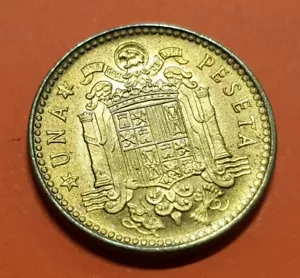 ESPAÑA 1 PESETA 1953 * 19 56 FRANCO SIN CIRCULAR LATON KM.775 ESTADO ESPAÑOL - Picture 1 of 4
