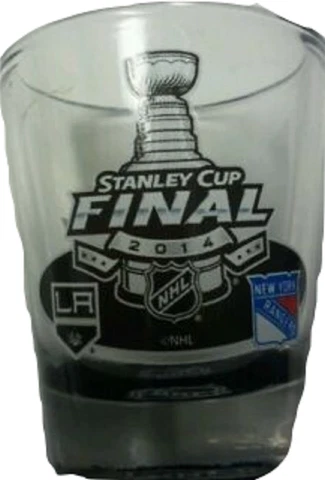 NEW 2014 NHL Hockey Sports STANLEY CUP FINALS SHOT GLASS LA KINGS NY RANGERS Cover