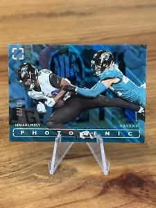 Panini Photogenic Isaiah Likely Blue Parallel 2024/99 Baltimore Ravens - Imagen 1 de 2