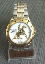 Wrangler Men's Watch Western Collection Cowboy on Horse Dial Two Tone Band New!