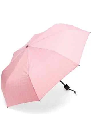 VICTORIA'S SECRET 2025 COMPACT UMBRELLA ICONIC STRIPE PINK WHITE PORATABLE NWT - Image 1 of 2