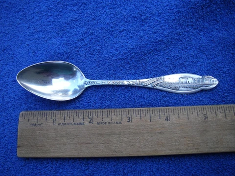 Vintage FiSHERMAN'S WHARF San Francisco California Sterling SOUVENIR SPOON-Mayer Cover
