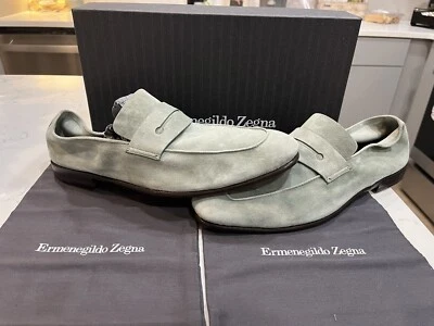 Ermenegildo Zegna L'Asola Green Flex Suede Loafer Dress Shoes Size 13 US 🔥🔥🔥 - Image 1 of 4