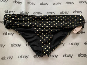 Victoria's Secret Dotted Bikini Bottom, Black, Nylon, Size M, NWT - Picture 1 of 6
