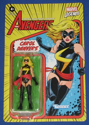 Figura de Acción Capitana Marvel Carol Danvers 3.75" 2021 Colección Retro Ms Kenner Foto 1 de 4