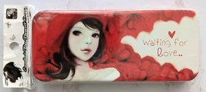 School Pencil Case Stylish Design Red Flower Cute Girl Pen Tin Case School Tools - Picture 1 of 2