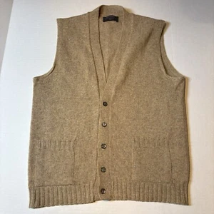 Puritan Aquamatic Maglione Marrone Gilet Bottoni Vintage Uomo Tg M A3645 - Foto 1 di 4