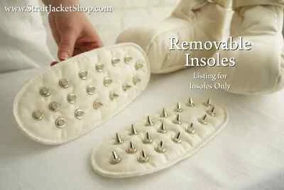 STRAITJACKETSHOP Removable Spiked Insoles for Booties (Insoles only)
