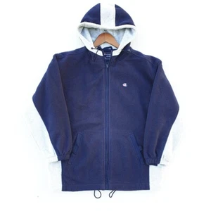 CHAMPION USA boys 11/12 years long sleeve sweater Fleece jacket hooded full zip - Imagen 1 de 6