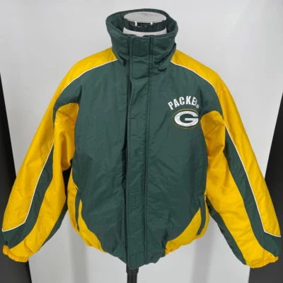Jaqueta de vestuário Green Bay Packers G-III masculina verde ouro colorblock bolsos com zíper GG - Imagem 1 de 4