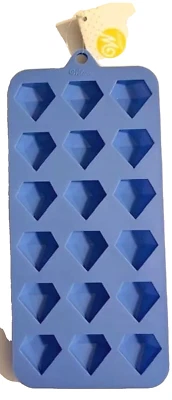 Molde de caramelo de silicona con forma de diamante pequeño 18 cavidades descontinuado Wilton #0121 Foto 1 de 2