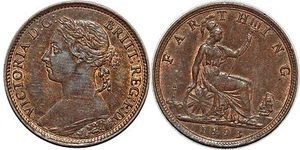 ROYAUME UNI FARTHING 1893 KM#753 - Imagen 1 de 1