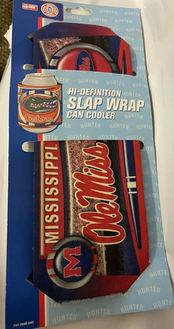 Ole Miss Rebels NCAA Slap Wrap Can Cooler Can Koozie Cover