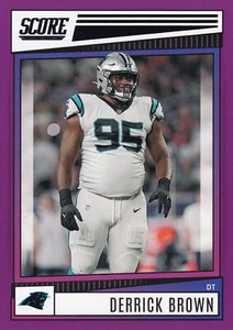 2022 Score Purple #50 - Derrick Brown - Carolina Panthers - Picture 1 of 2
