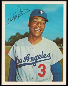 1967 WILLIE DAVIS LOS ANGELES DODGERS DEXTER PRESS VINTAGE BASEBALL 5X7 CARD - Picture 1 of 1