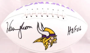 Warren Moon Autographed Minnesota Vikings Logo Football w/HOF-Beckett W Hologram - Picture 1 of 4