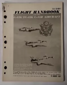 Beech USAF Series C-45G/TC-45G/C-45H Aircraft Flight Handbook-Original - Picture 1 of 24