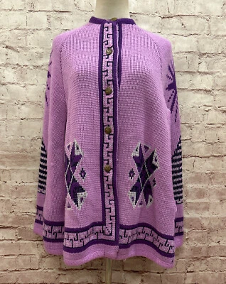 montgomery ward vintage cape Purple Southwest Acrylic Arm Slits OS - Image 1 of 4