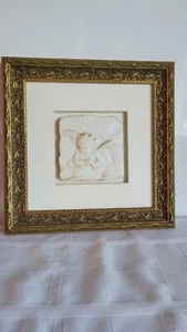 Framed Cherub Wall Decor by Hen-Feathers 10" x 10" Multicolor - Picture 1 of 6