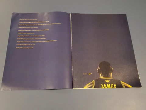 LEBRON JAMES NIKE Poster Print Ad Photo NBA Cleveland Cavaliers CHAMPS 2016 Cover