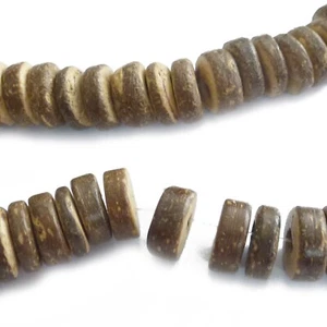 Perlen aus Kokosnuss Rondelle 10 mm ca. 110 Stück Spacer nenad-design AN240 - Bild 1 von 13