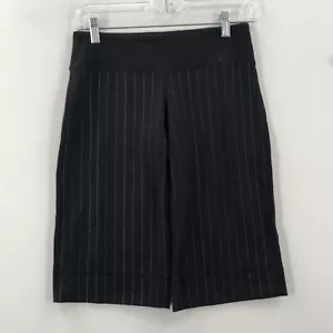 Lululemon Mujer Negro a Rayas Ropa Activa Cintura Elástica Tirón Capri Pantalones 6 - Imagen 1 de 7