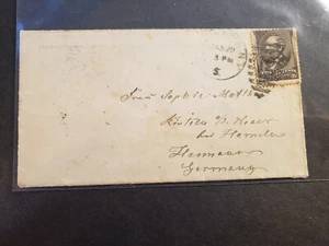 1887 NY to RINTEIN, GERMANY Postal History Cover #205 - Picture 1 of 2