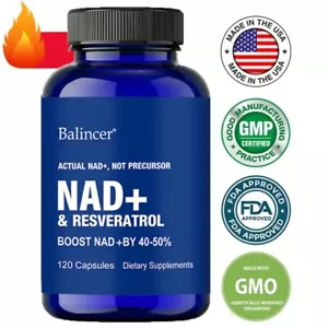 NAD+ Resveratrol Anti-aging Supplement Promotes Metabolism Enhance Lmmune System - Picture 1 of 11