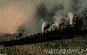 90 Miles East Of Salt Lake City,UT D & R G Train Crossing Soldier Summit Utah - Picture 1 of 2