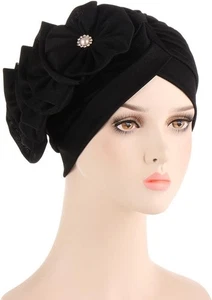 3Pcs Muslim Women Floral Headscarf Bonnet Headwrap Turban Beanie Chemo Cap Hat - Bild 1 von 40