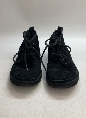 UGG Neumel 女式黑色麂皮绒羊皮衬里短靴 7 码 — 第 1/4 张图片