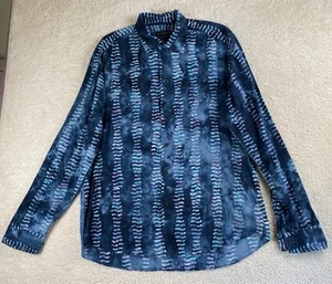 Jhane Barnes Shirt Mens XXL Rhedux Limited Edition Cotton Batik Button Up - Picture 1 of 12