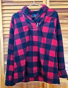 Chaps talla XL Pullover a Presión Chaqueta Polar Top Rojo Negro BUFFALO CUADROS Mujer - Imagen 1 de 11