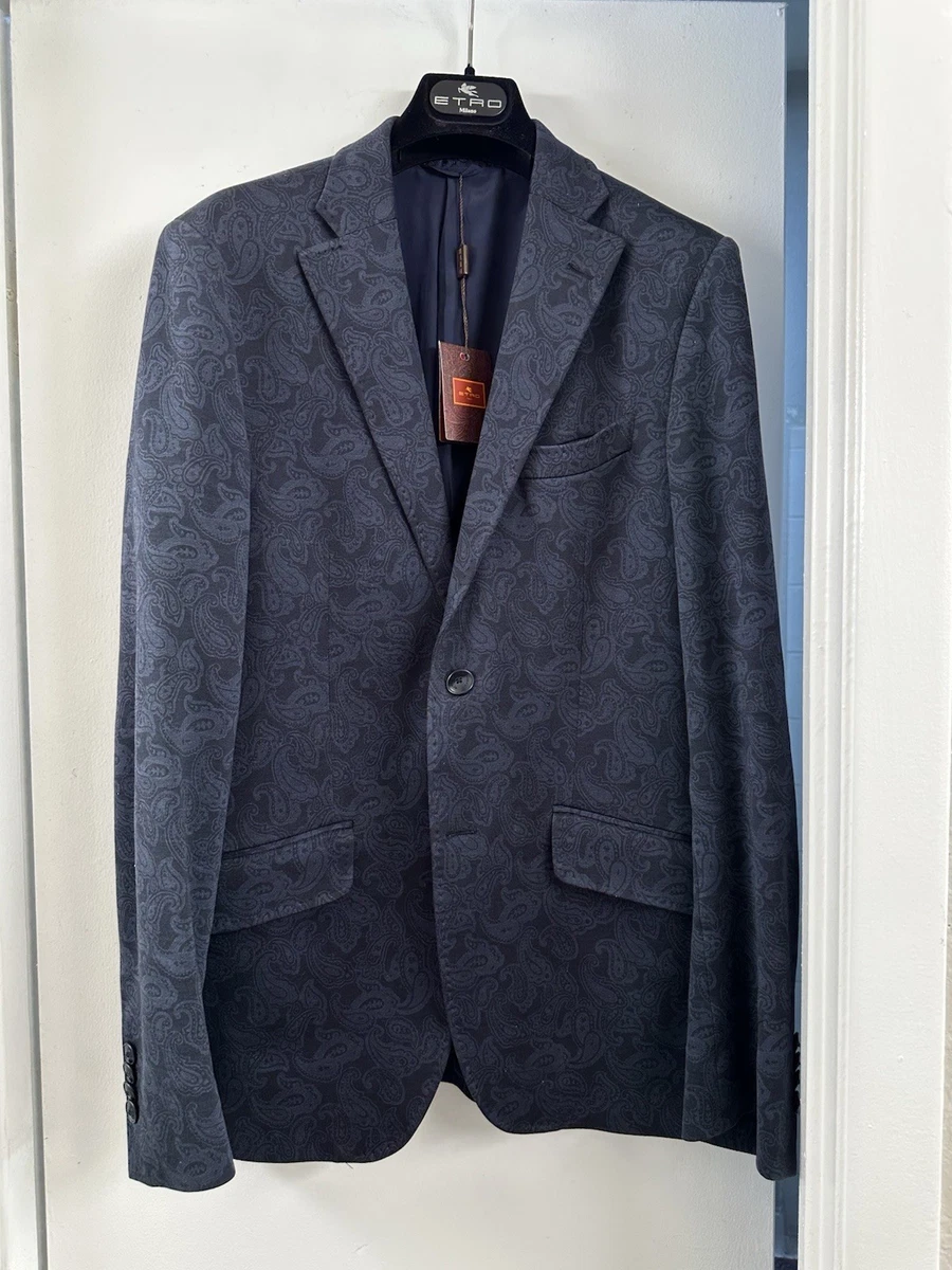 ETRO 蓝色外套、夹克、背心男士| eBay