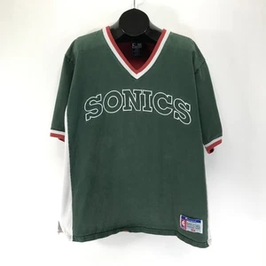 Vintage Seattle SuperSonics Official Shooting Shirt Men's Large Warm Up NBA 90s - Picture 1 of 11