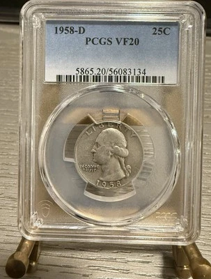 1958-D Washington Quarter-PCGS VF20 - Image 1 of 2