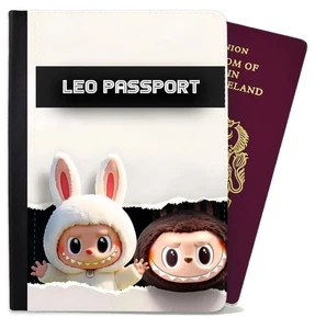 Funda Pasaporte Personalizada Labubu Cualquier Nombre Texto Niño Vacaciones Accesorio Regalo 149 - Imagen 1 de 4