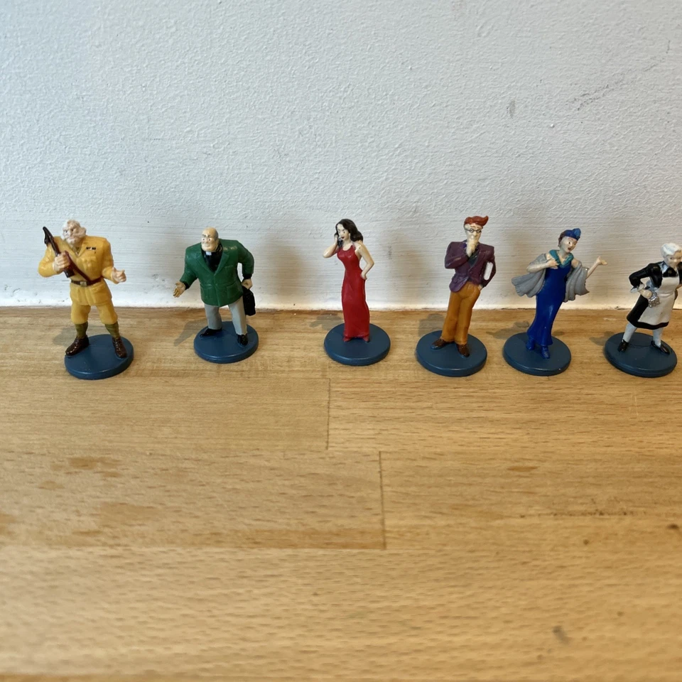 Cluedo 2003 Spare Replacement figures set of 6 detailed painted - Image 1 of 4